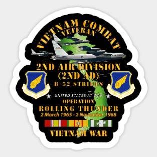 2nd Air Division - Operation Rolling Thunder w VN SVC Sticker